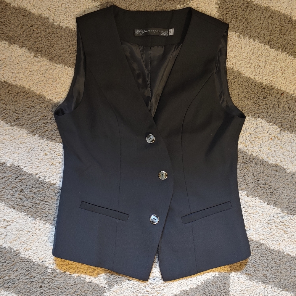 Black Dress Vest - Fits like Small